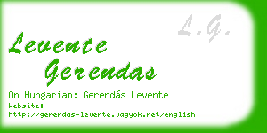 levente gerendas business card