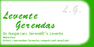 levente gerendas business card